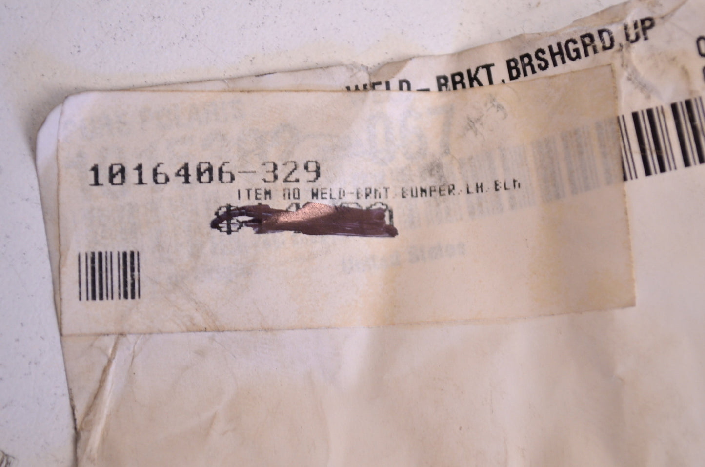 OEM Polaris 1016406-329 Black Left Bumper Bracket Weld NOS