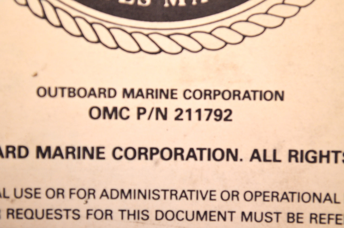 OEM OMC 1993 35 HP Outboard Motor AM-35D/AML-35D Service Manual