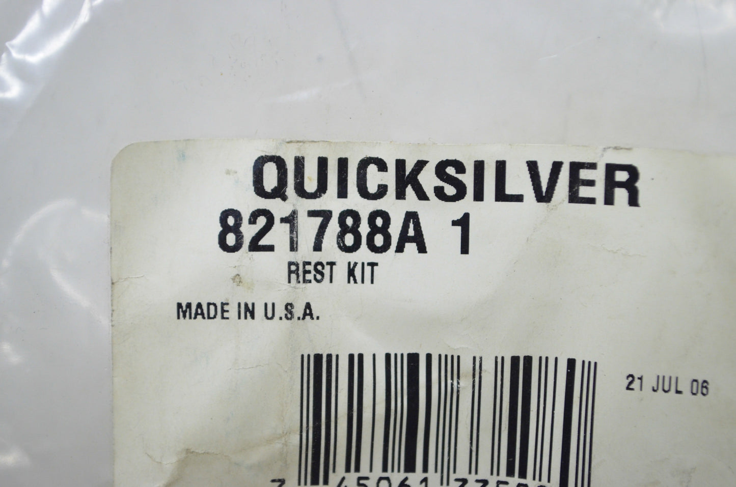 OEM Mercury 821788A1 Rest Kit NOS