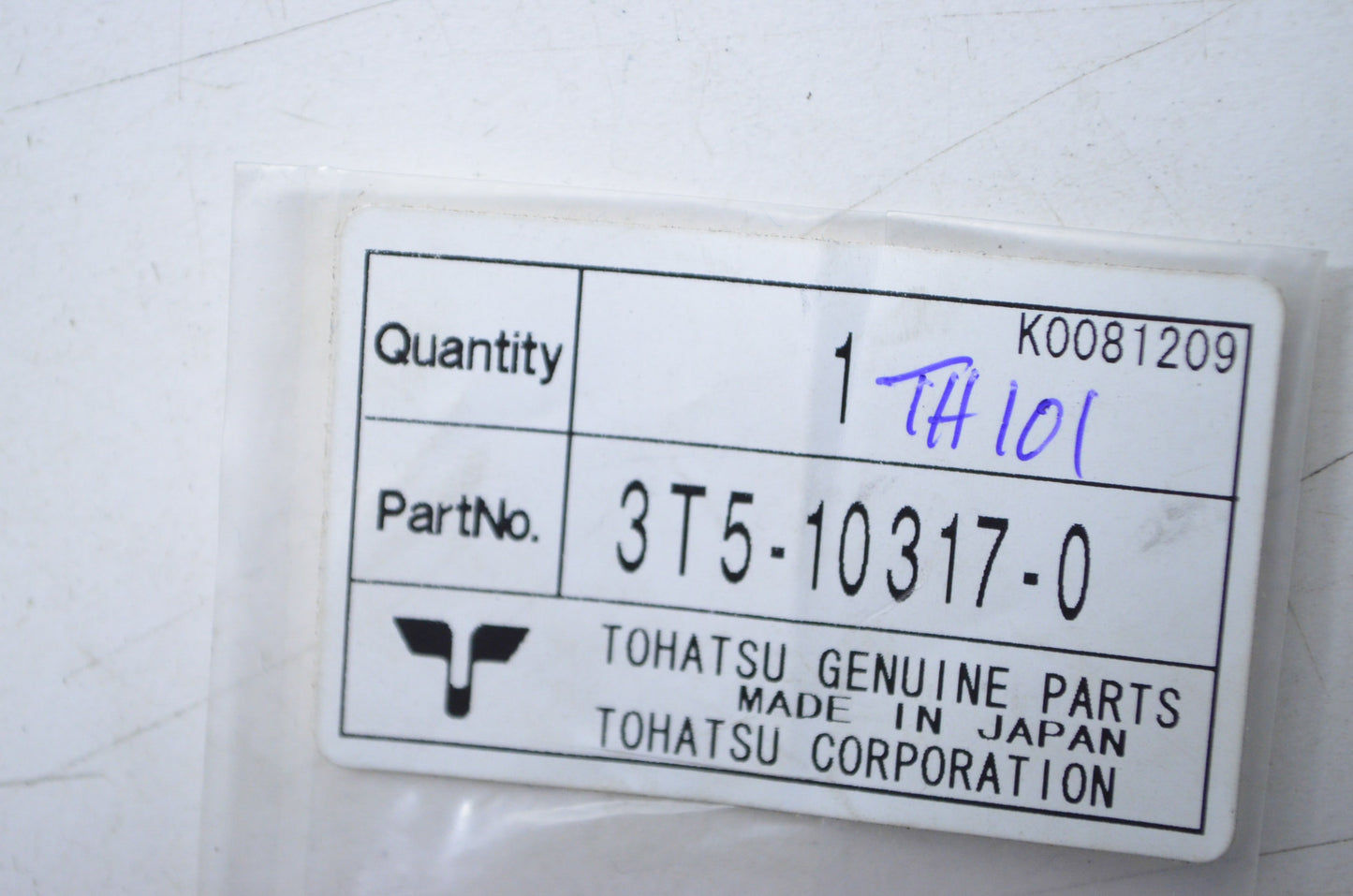 OEM Tohatsu 3T5-10317-0 O-Ring NOS