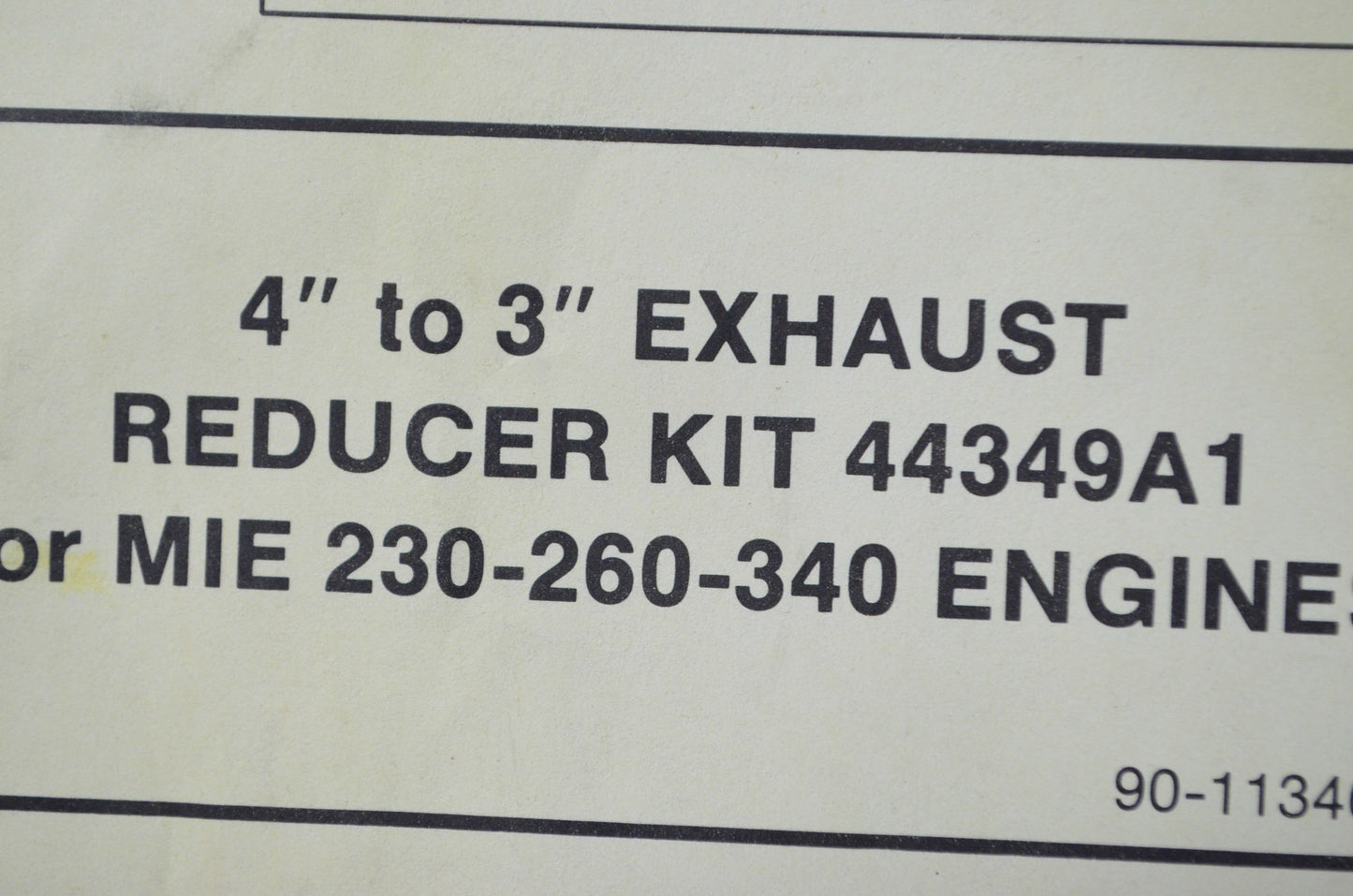 New OEM Mercury 4' to 3' Exhaust Reducer Kit NOS