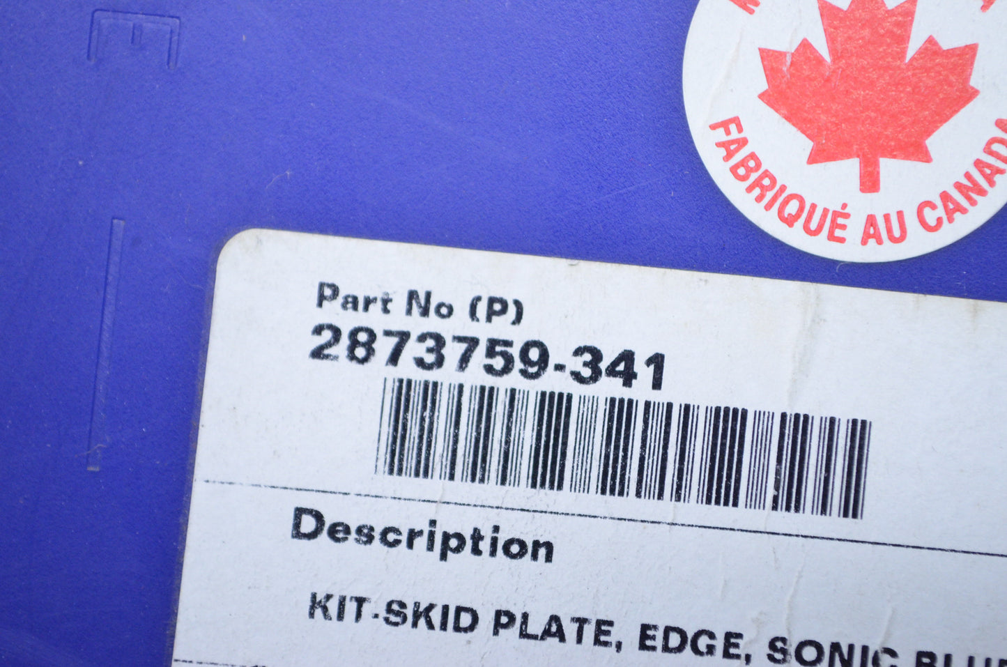 OEM Polaris 2873759-341 Blue Skid Plate NOS