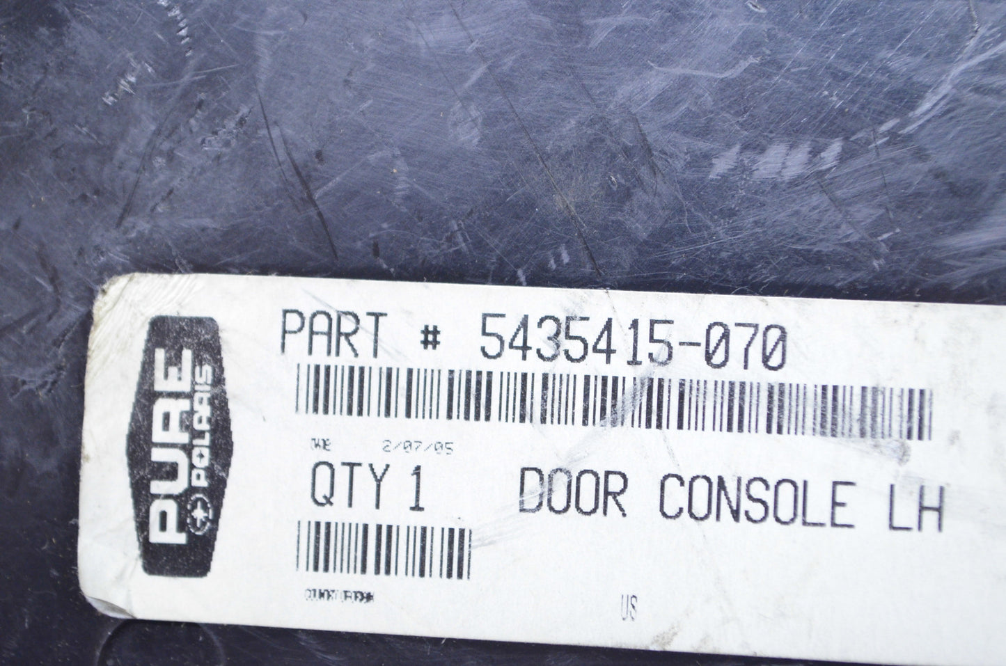 OEM Polaris 5435415-070 Black Left Hand Console Door NOS