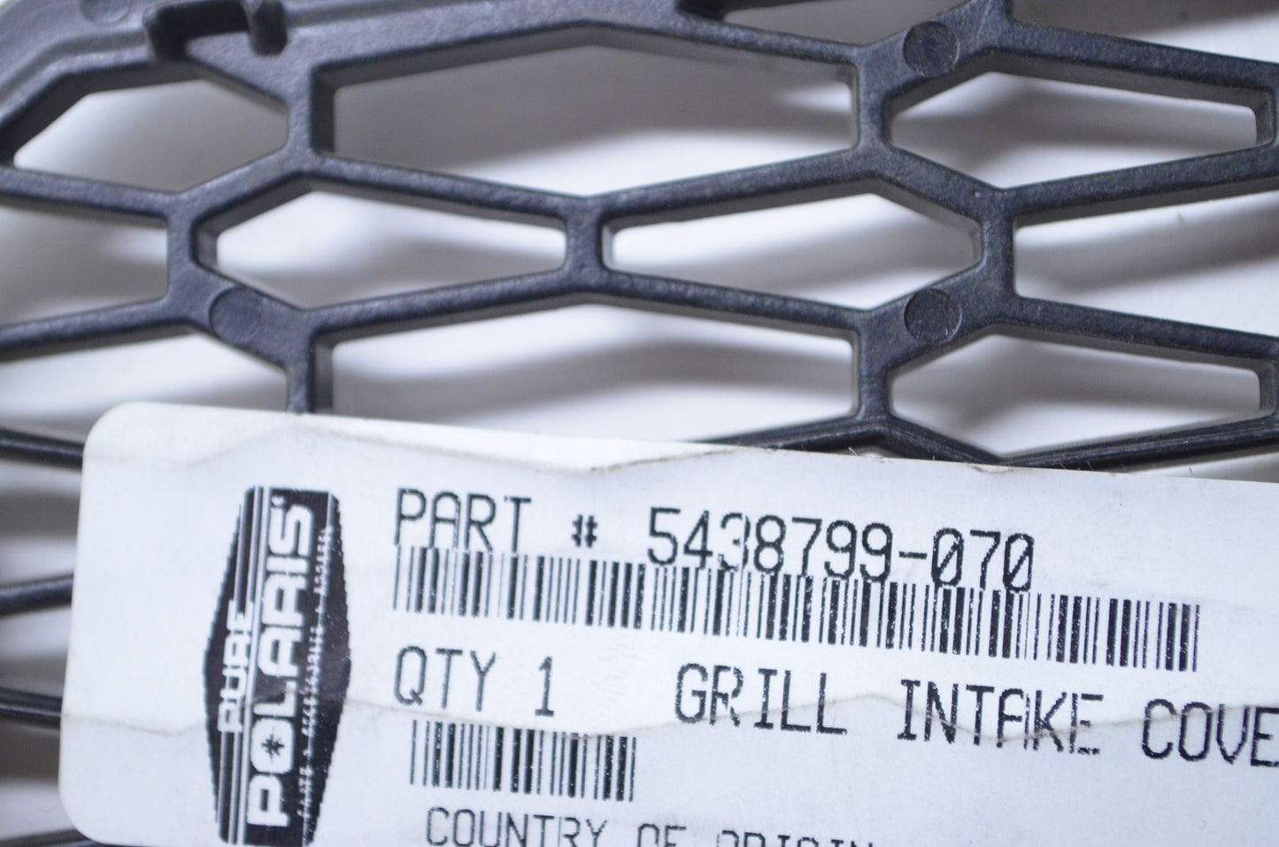 OEM Polaris 5438799-070 Black Right Intake Cover Grill NOS