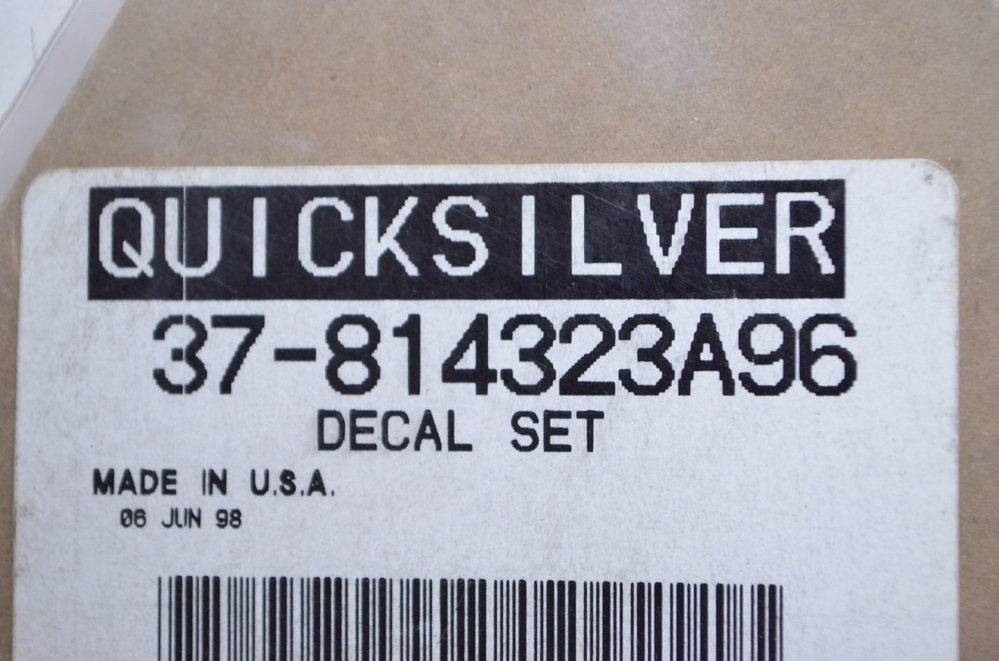 OEM Mercury 37-814323A96 Decal Kit NOS