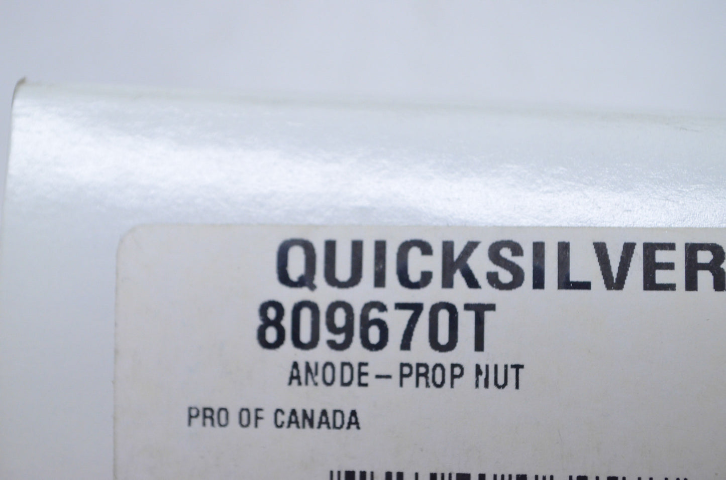 OEM Mercury 809670T Prop Nut Anode NOS