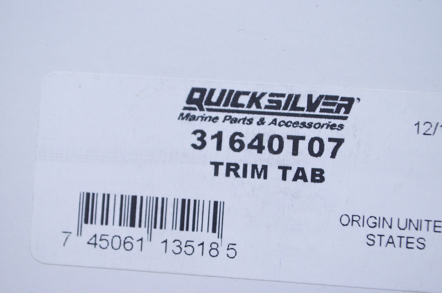 New OEM Mercury Trim Tab NOS