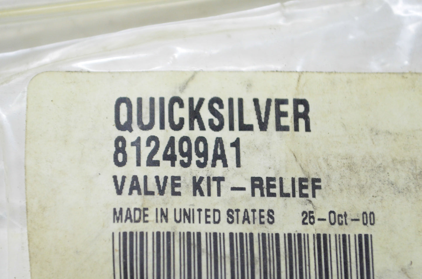 OEM Mercury 812499A1 Relief Valve Kit NOS