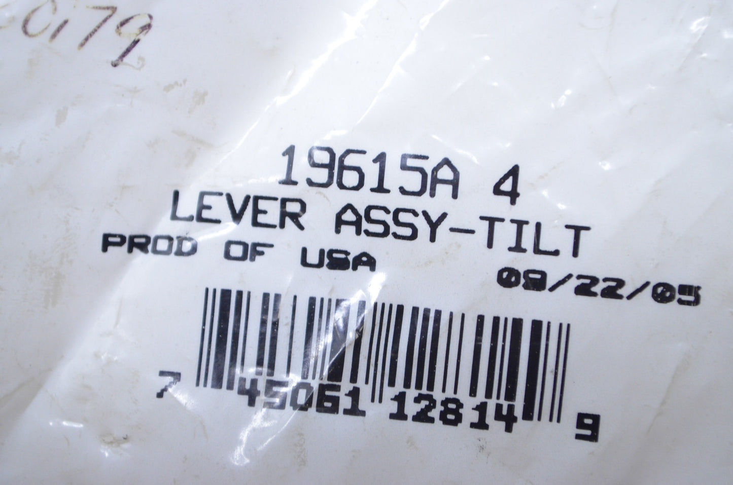 OEM Mercury 19615A 4 Tilt Level Assembly NOS
