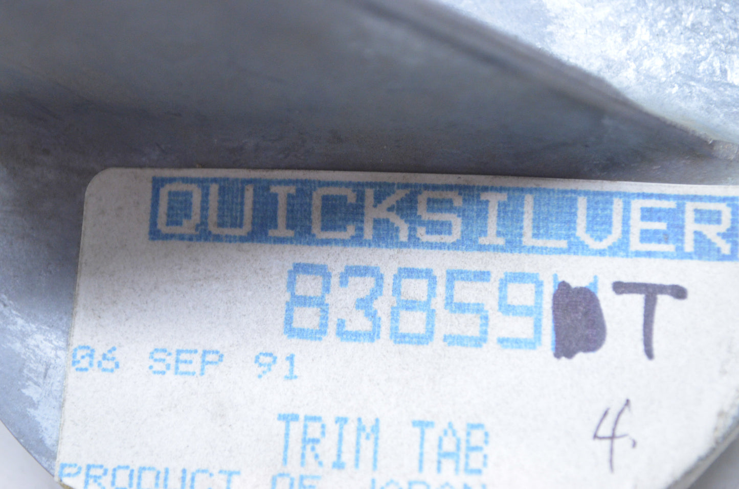 OEM Mercury 83859T Trim Tab NOS