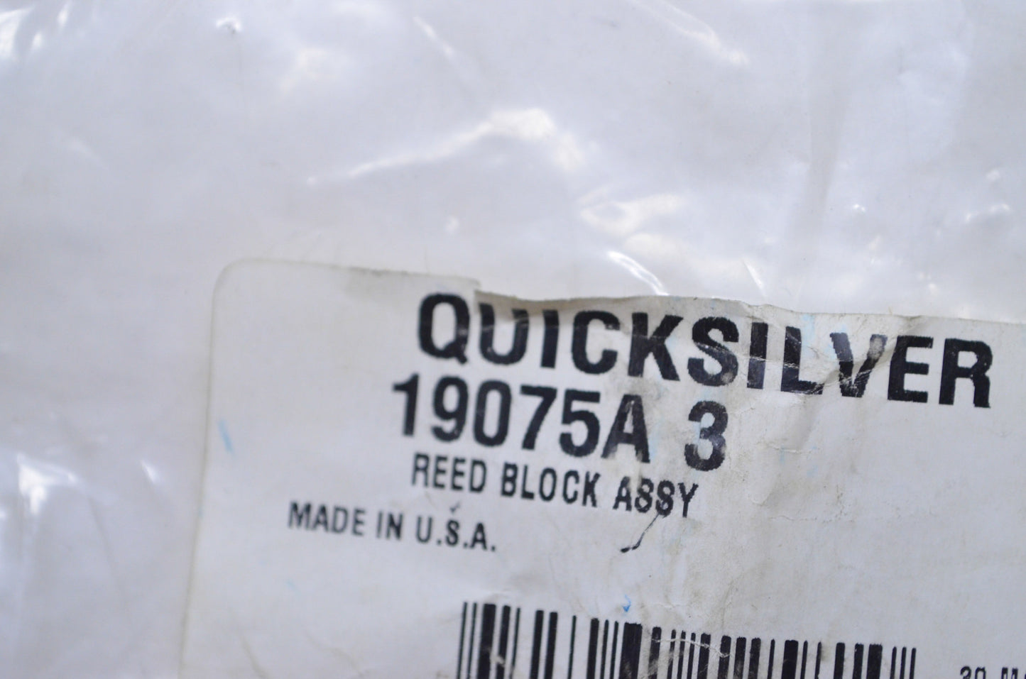 OEM Mercury 19075A 3 Reed Block Assembly NOS