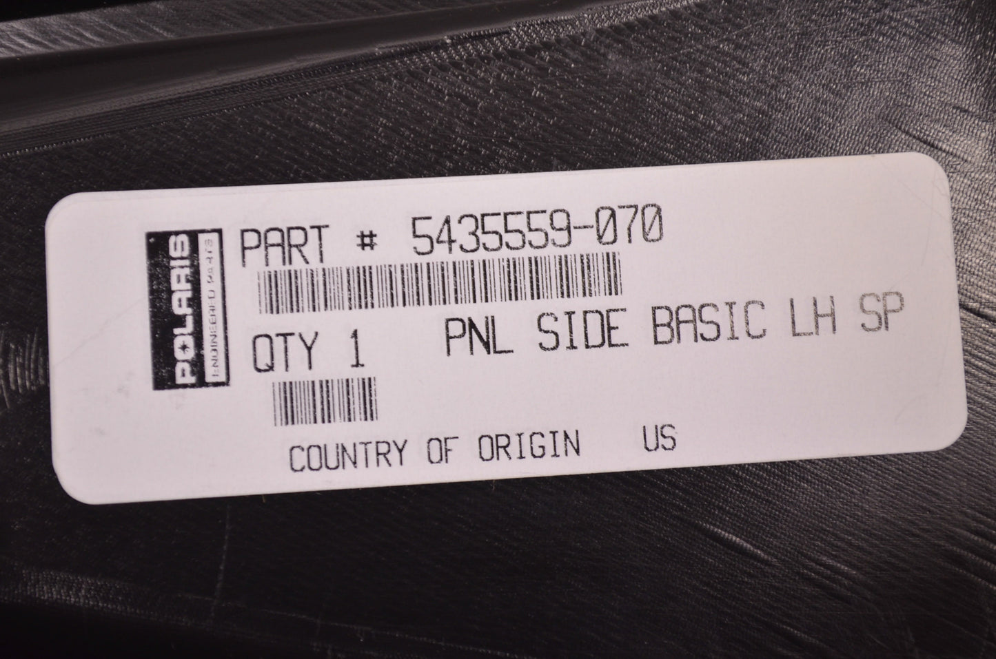 OEM Polaris 5435559-070 Black Left Side Panel NOS