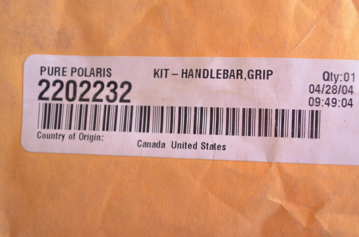 OEM Polaris 2202232 Black Handlebar Grip 50 Duro NOS