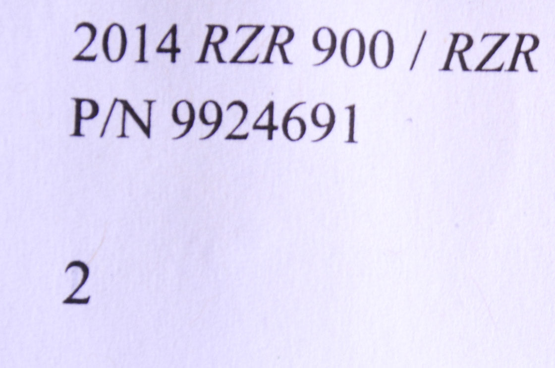 OEM Polaris 9924691 Owner's Manual 14 Ranger RZR/4 XP 900