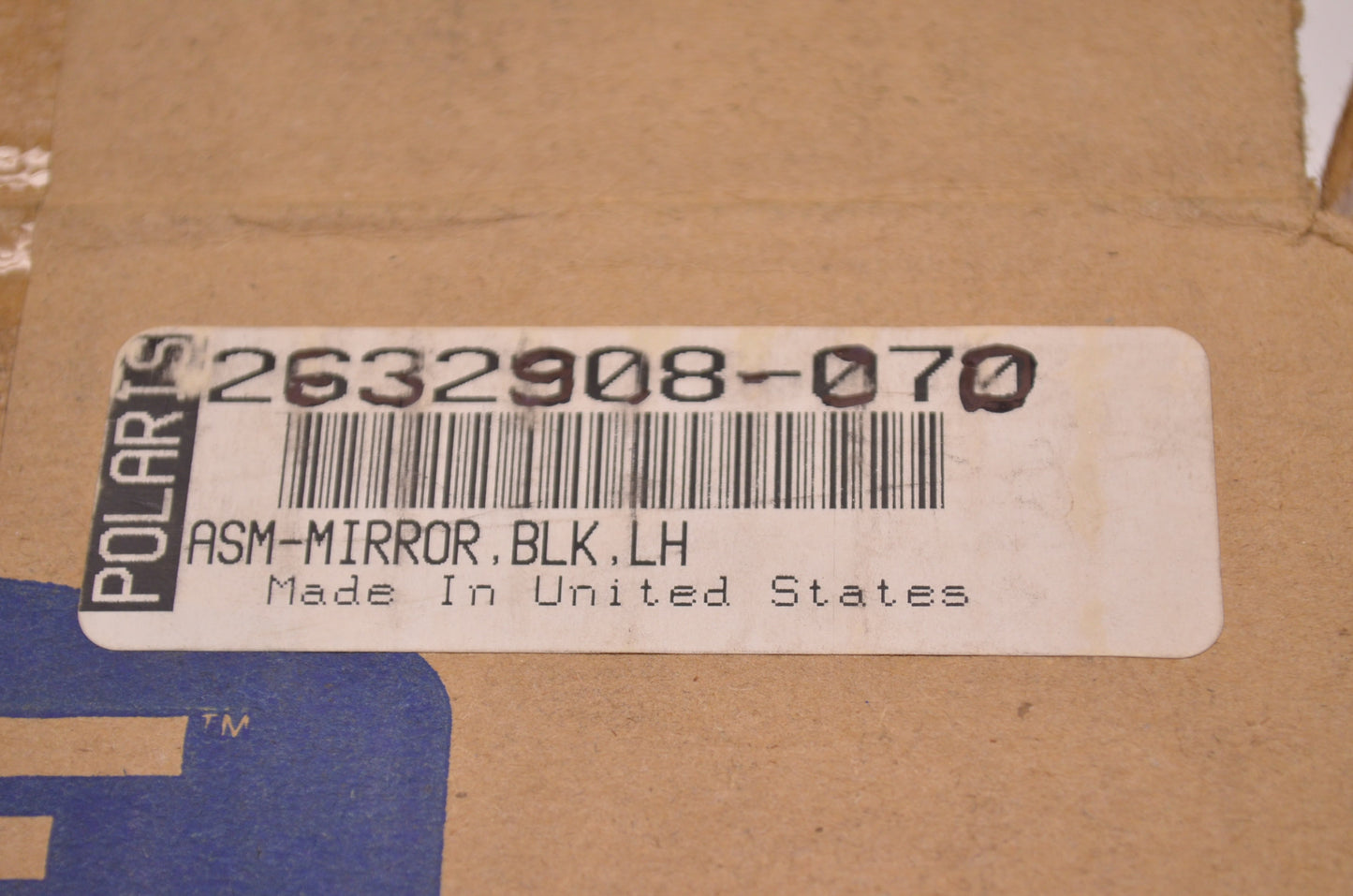 OEM Polaris 2632908-070 Black Left Hand Mirror Assembly NOS