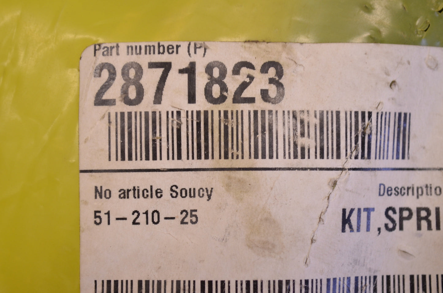 OEM Polaris 2871823 Trip Springs Kit Qty 2 NOS