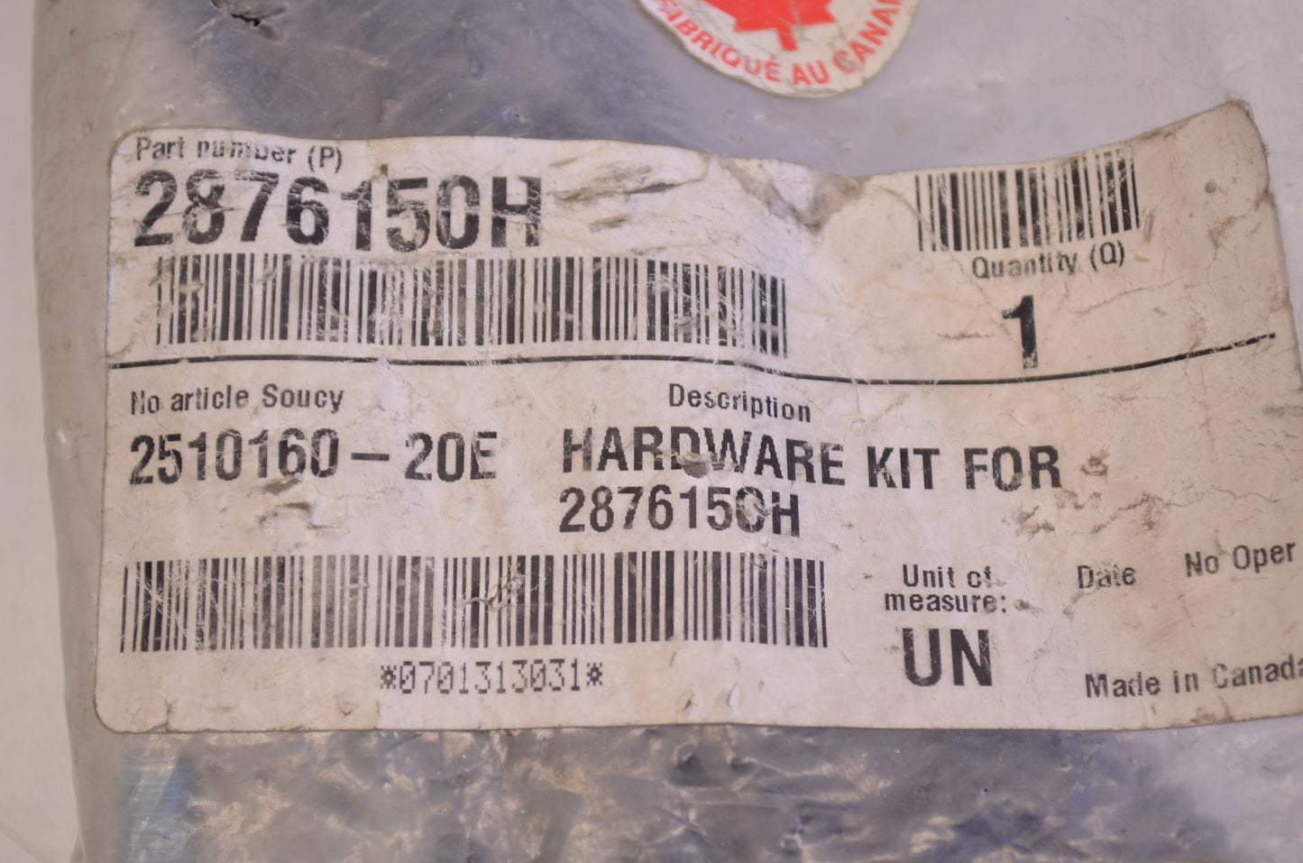 New OEM Polaris Glacier II Hardware Kit NOS