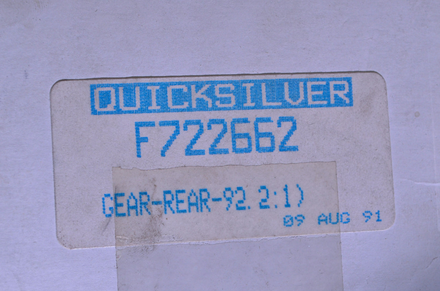 OEM Mercury F722662 Rear Gear NOS