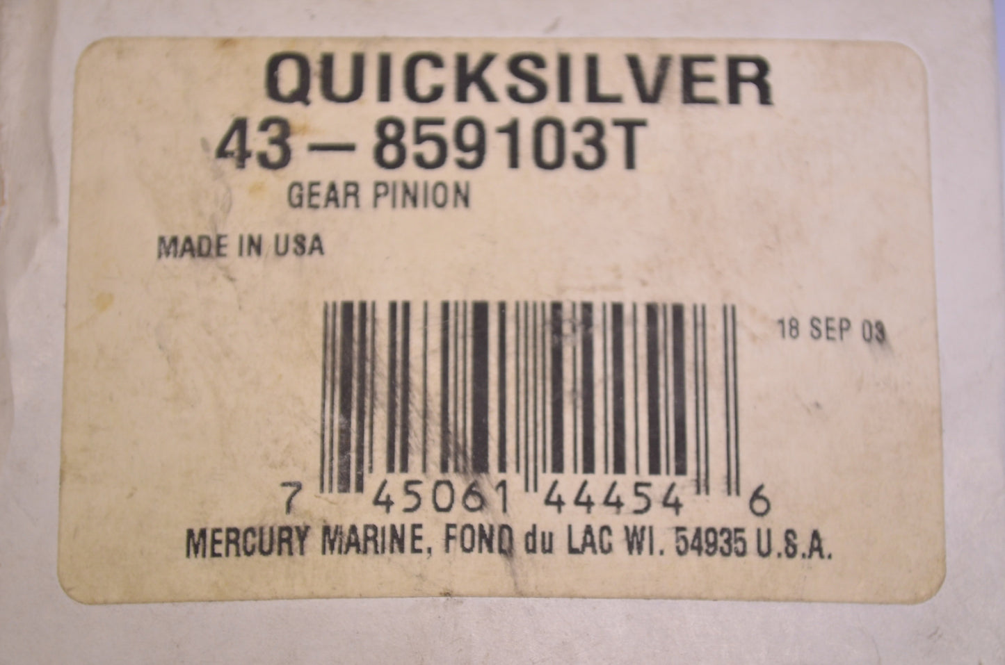 New OEM Mercury Gear Pinion Kit NOS
