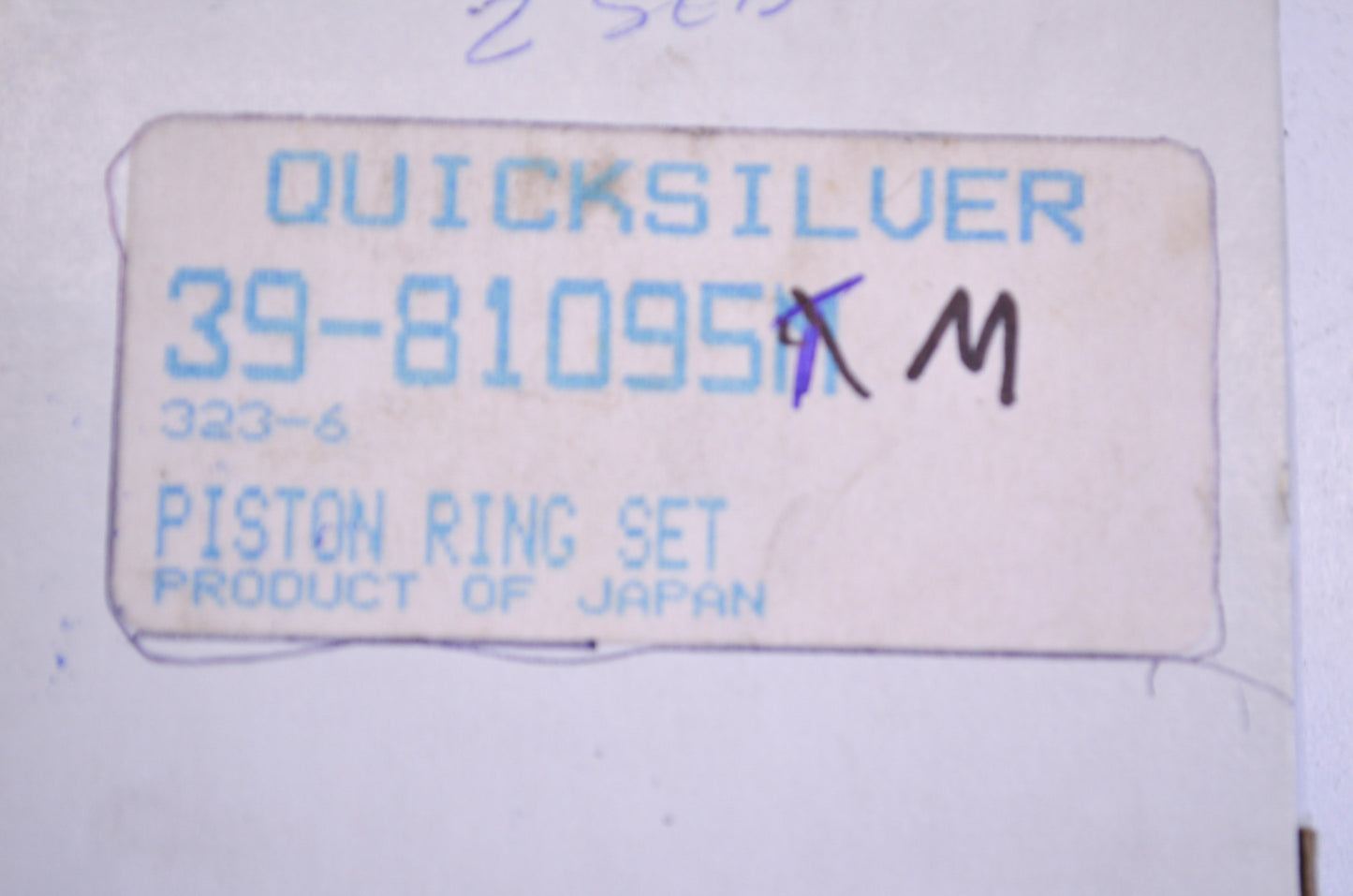 OEM Mercury 39-81095M Piston Ring Qty 2 NOS