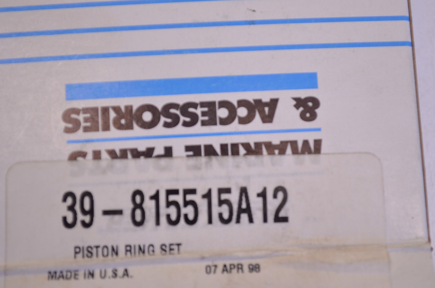 OEM Mercury 39-815515A12 Piston Ring Kit NOS