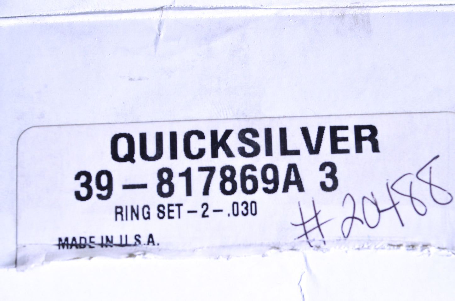 OEM Mercury 39-817869A-3 Ring Kit NOS