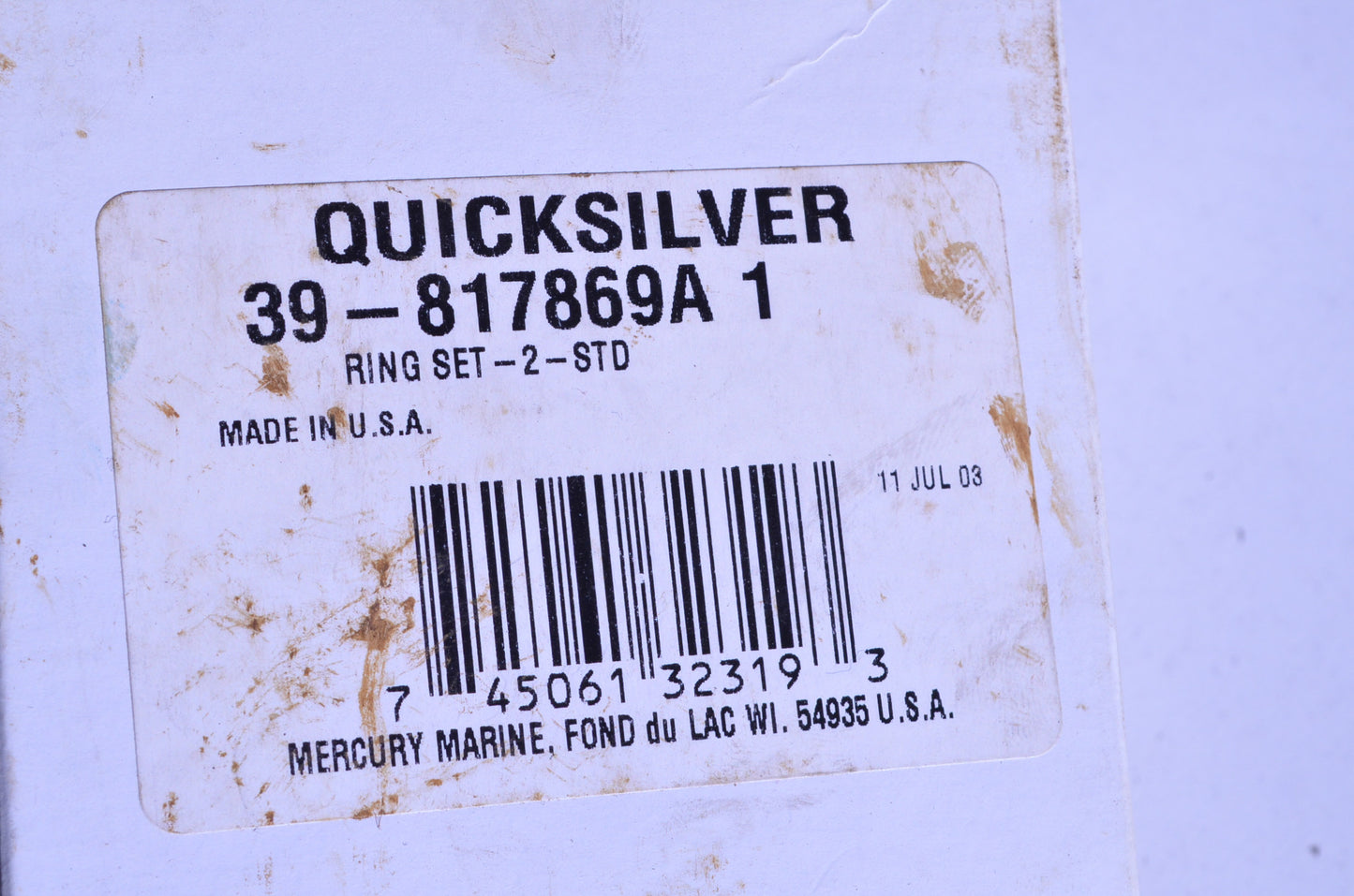 New OEM Mercury Ring Kit NOS