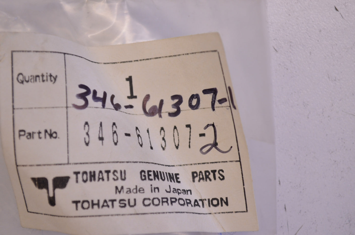 Tohatsu 346-61307-1, 346-61307-2 Bolt NOS
