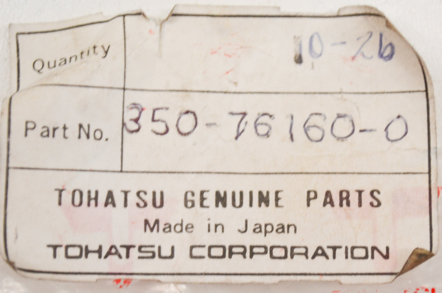 Tohatsu 350-76160-0 Rectifier NOS