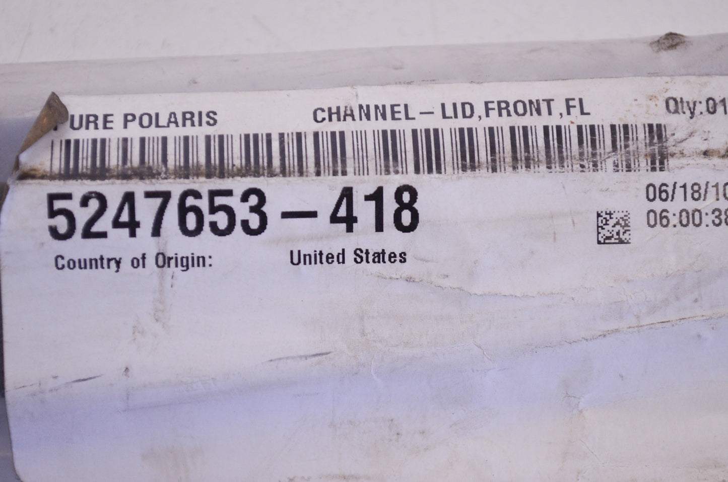 New OEM Polaris Front Chanel Lid NOS
