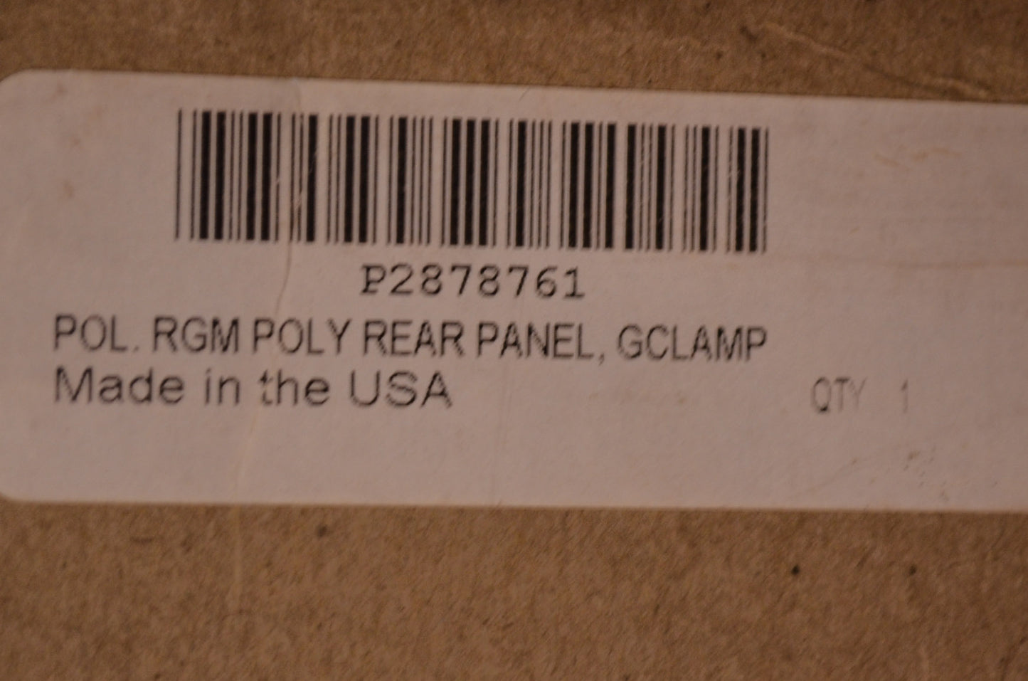 OEM Polaris 2878761 Poly Rear Panel NOS