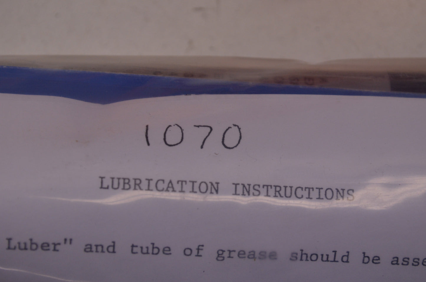 New Outboards Jets Lubriplate AR Series Assembly Instruction Kit NOS