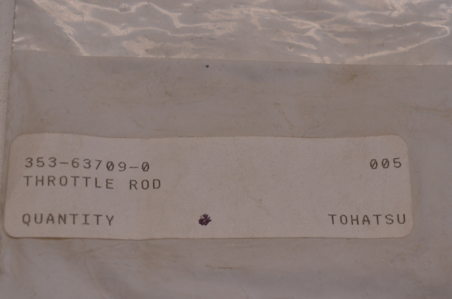 Tohatsu 353-63709-0 Throttle Rod NOS