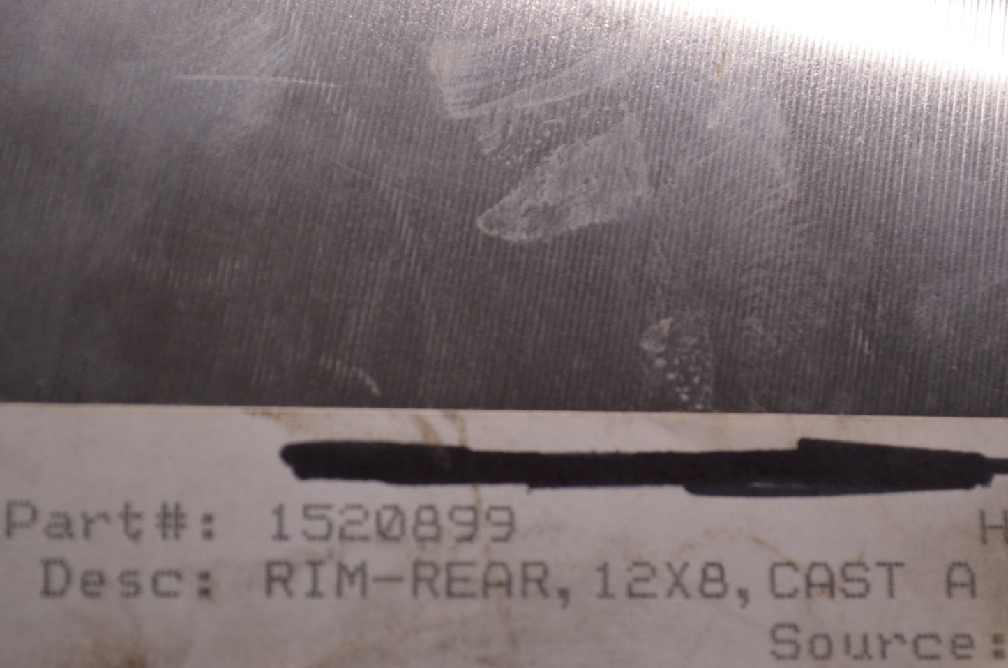 OEM Polaris 1520899 Cast Aluminum Rear Rim 12x8 NOS