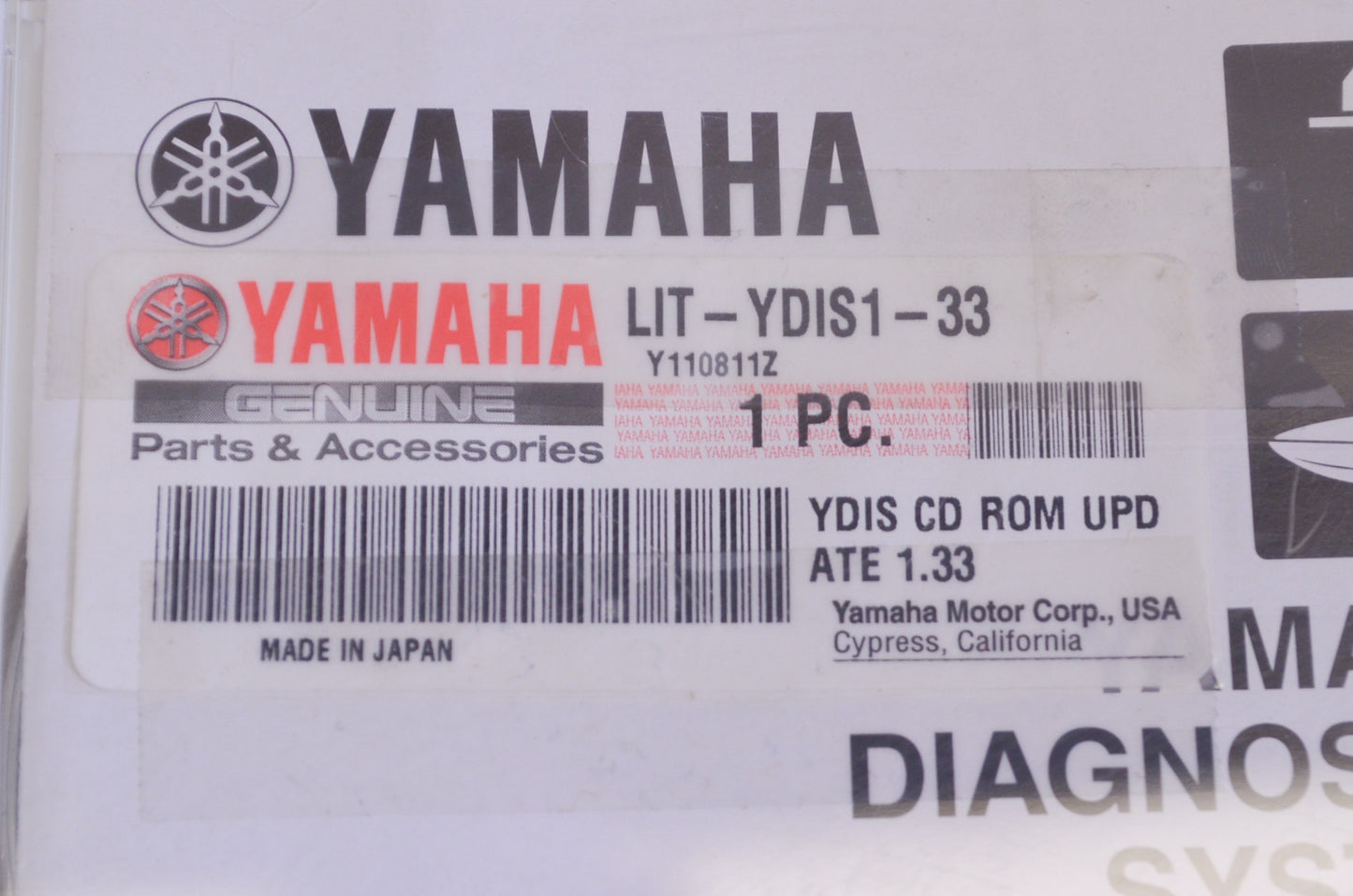 OEM Yamaha Diagnostic System Update 1.33 CD