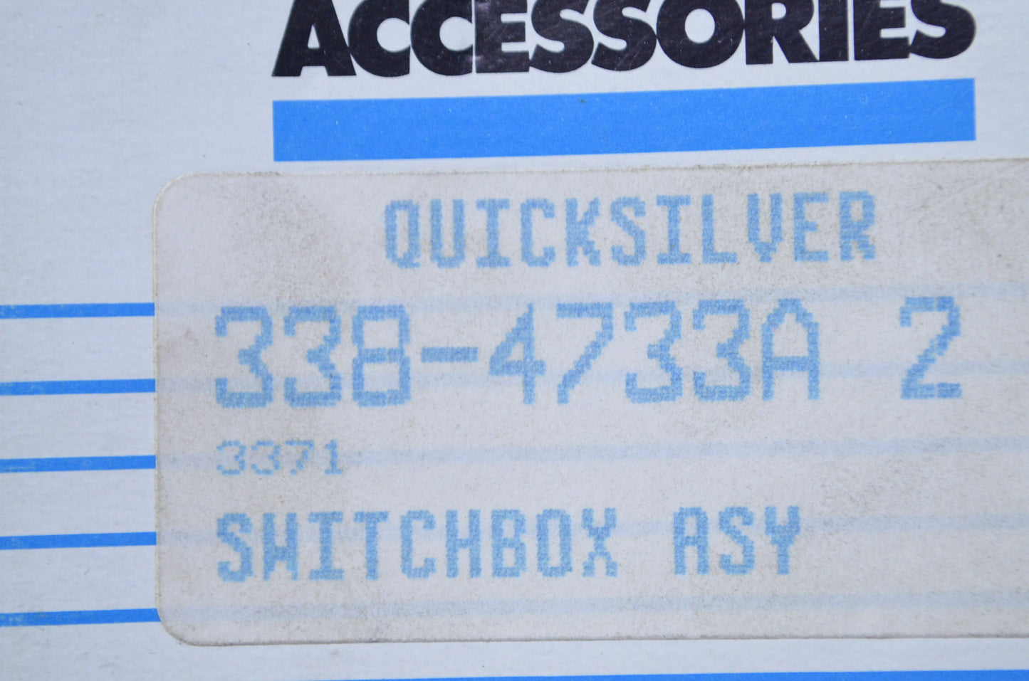OEM Mercury 338-4733A 2 Switchbox Assembly NOS