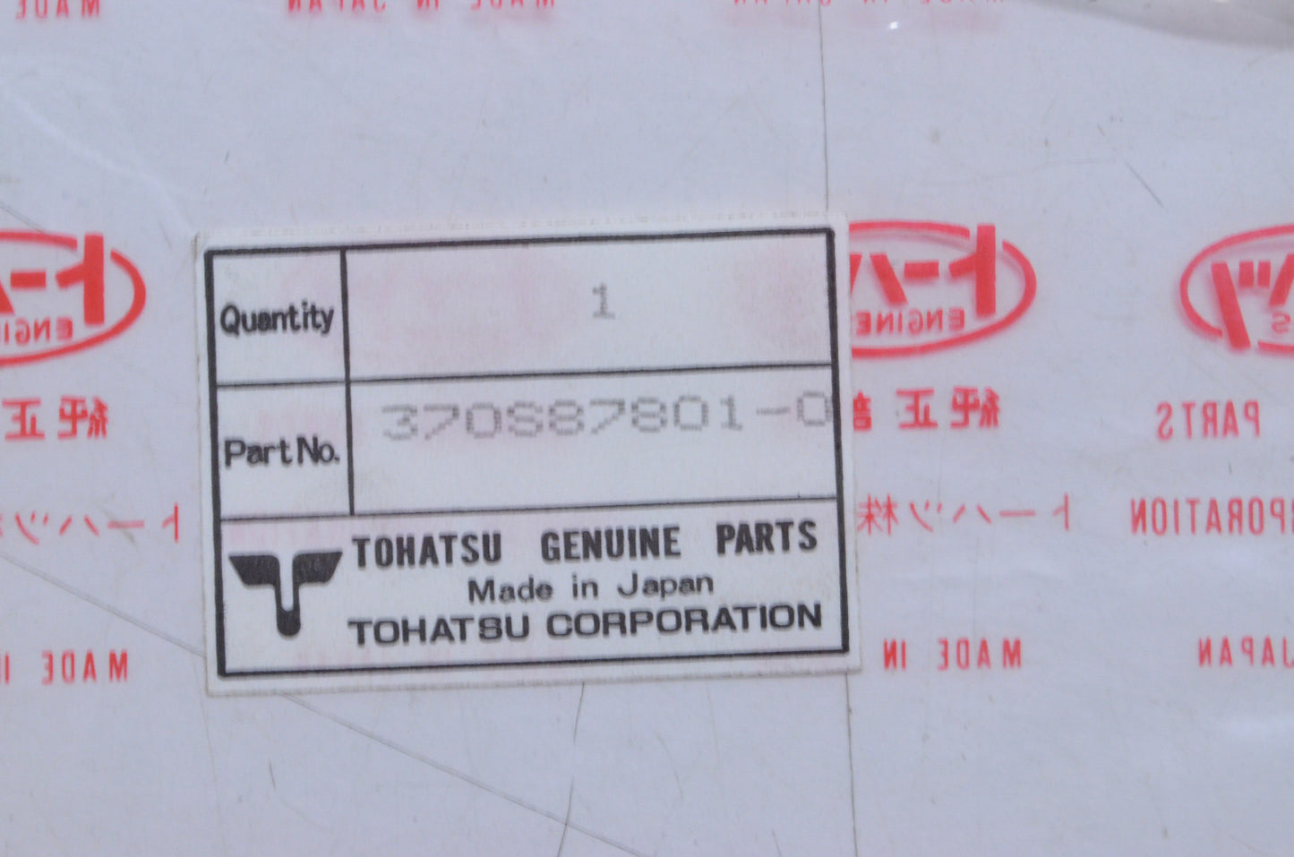Tohatsu 370S87801-0 35 HP Decal Kit NOS