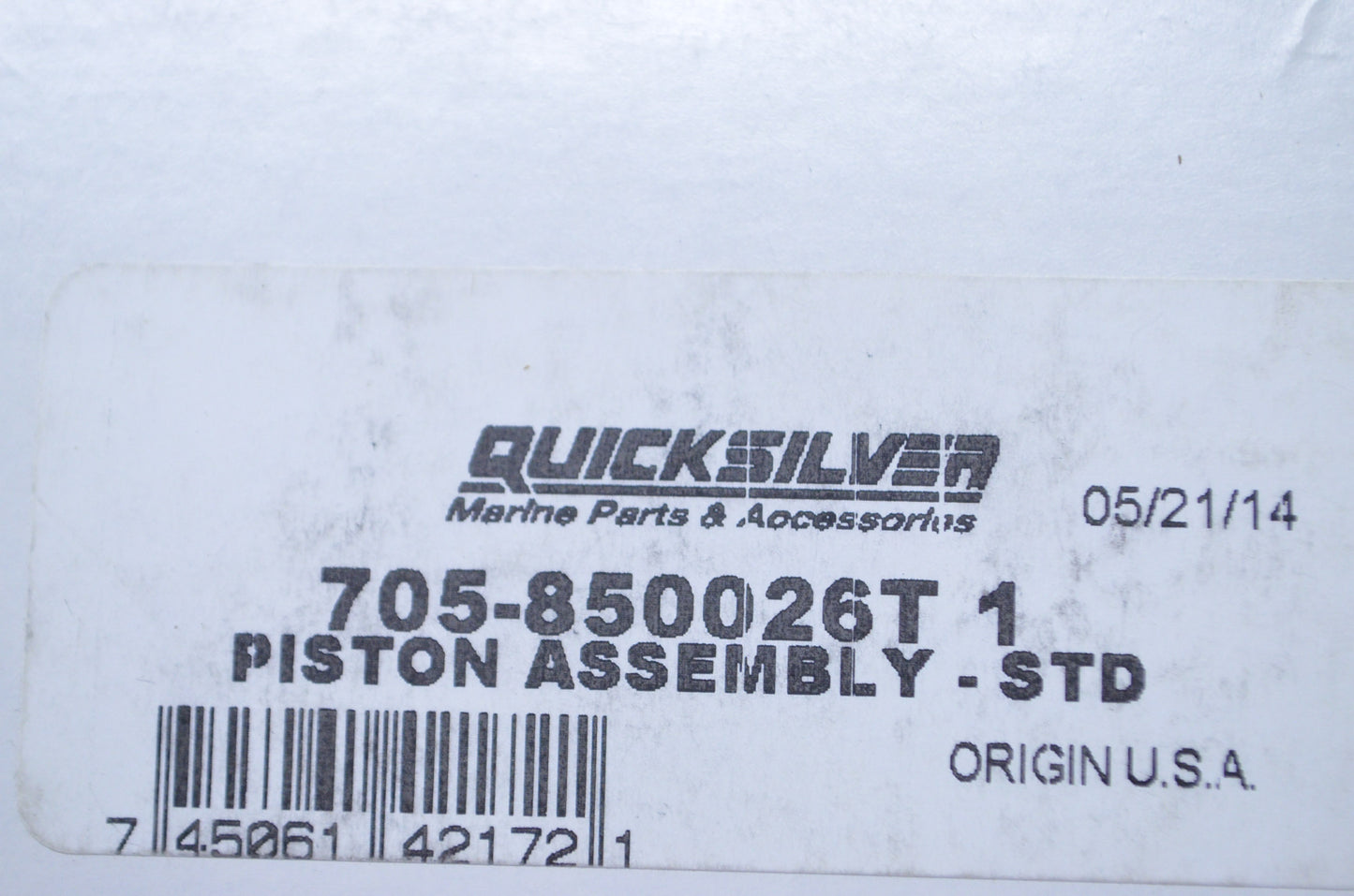 OEM Mercury 705-850026T 1 Piston Kit NOS
