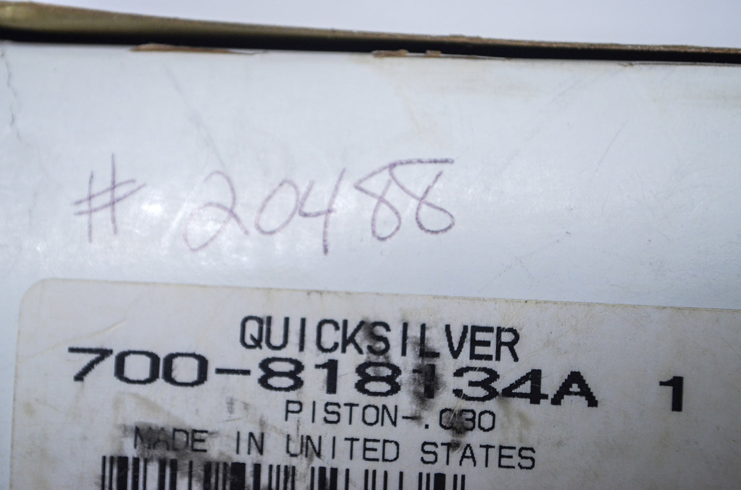 OEM Mercury 700-818134A 1 Piston .030 NOS