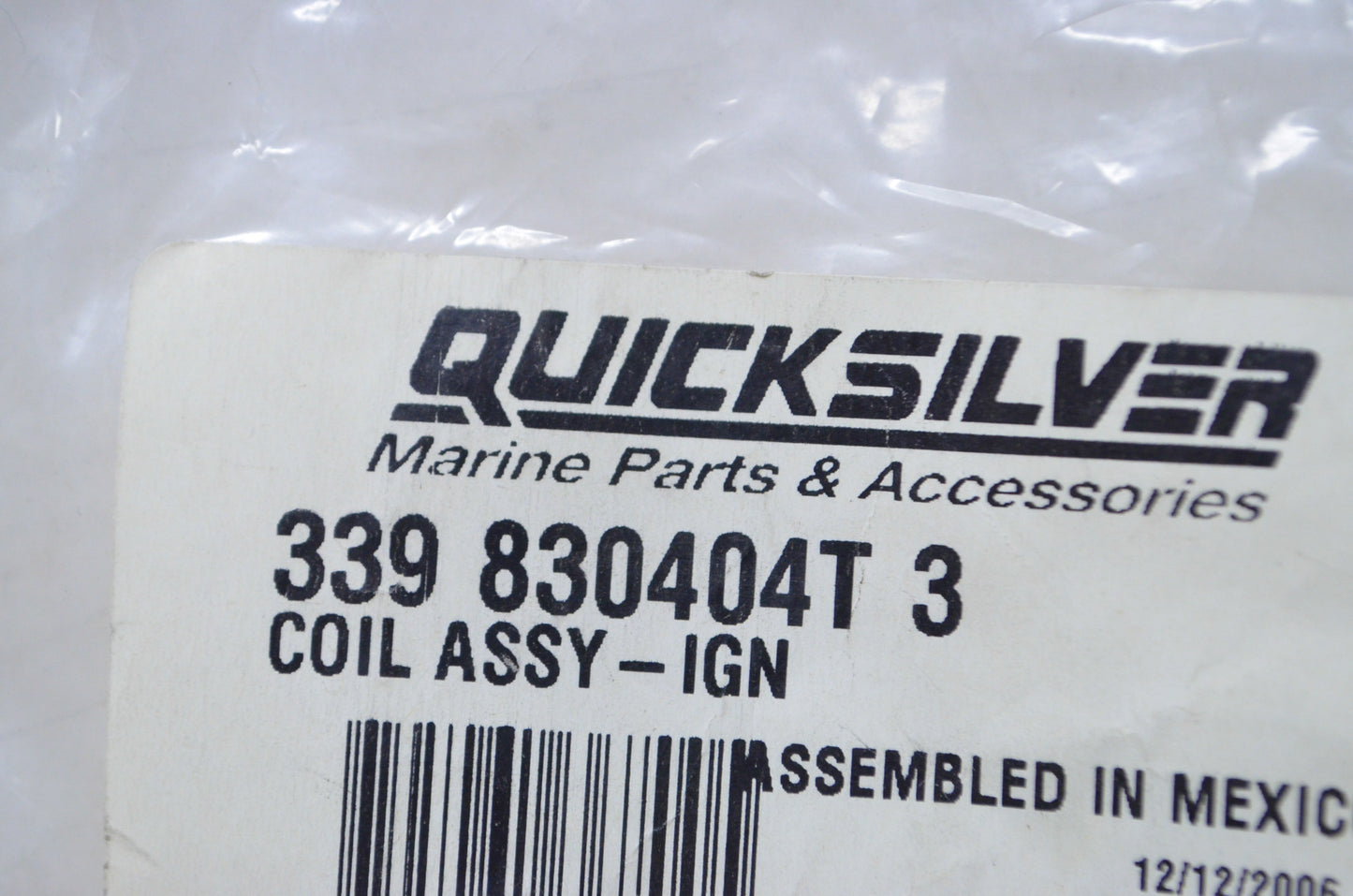 OEM Mercury 339-830404T 3 Ignition Coil Assembly NOS