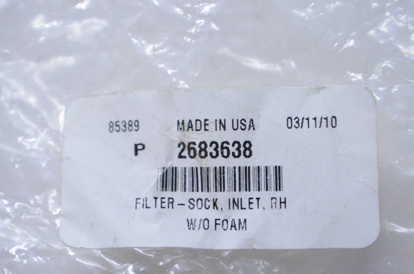 New OEM Polaris Right Inlet Sock Filter NOS