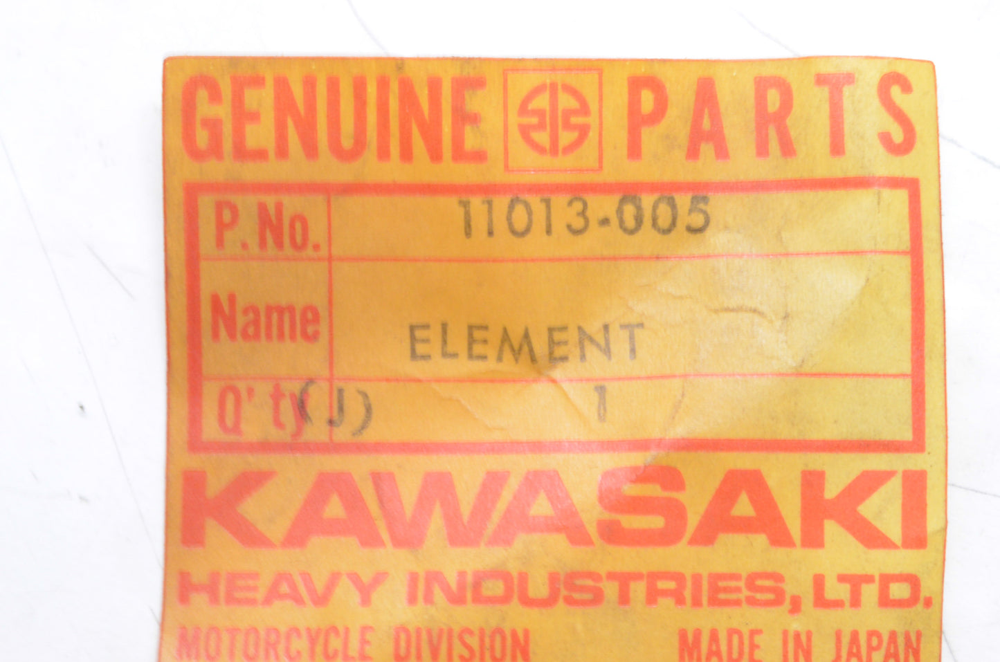 OEM Kawasaki 11013-005 Air Cleaner Element NOS
