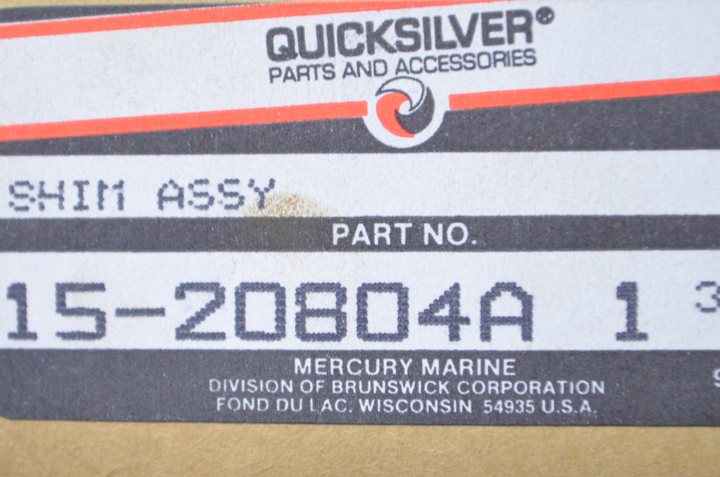OEM Mercury 15-20804A 1 Shim Assembly NOS