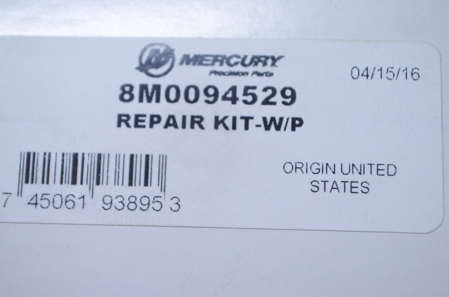 New OEM Mercury Water Pump Repair Kit NOS