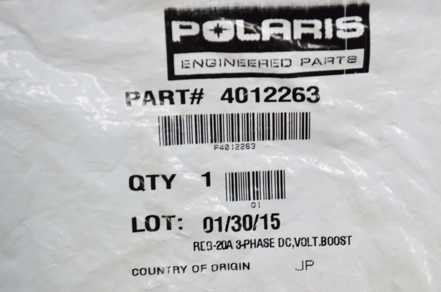OEM Polaris 4012263 Voltage Regulator NOS