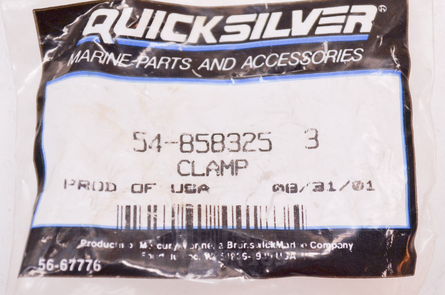 OEM Mercury 54-858325 3 Clamp NOS