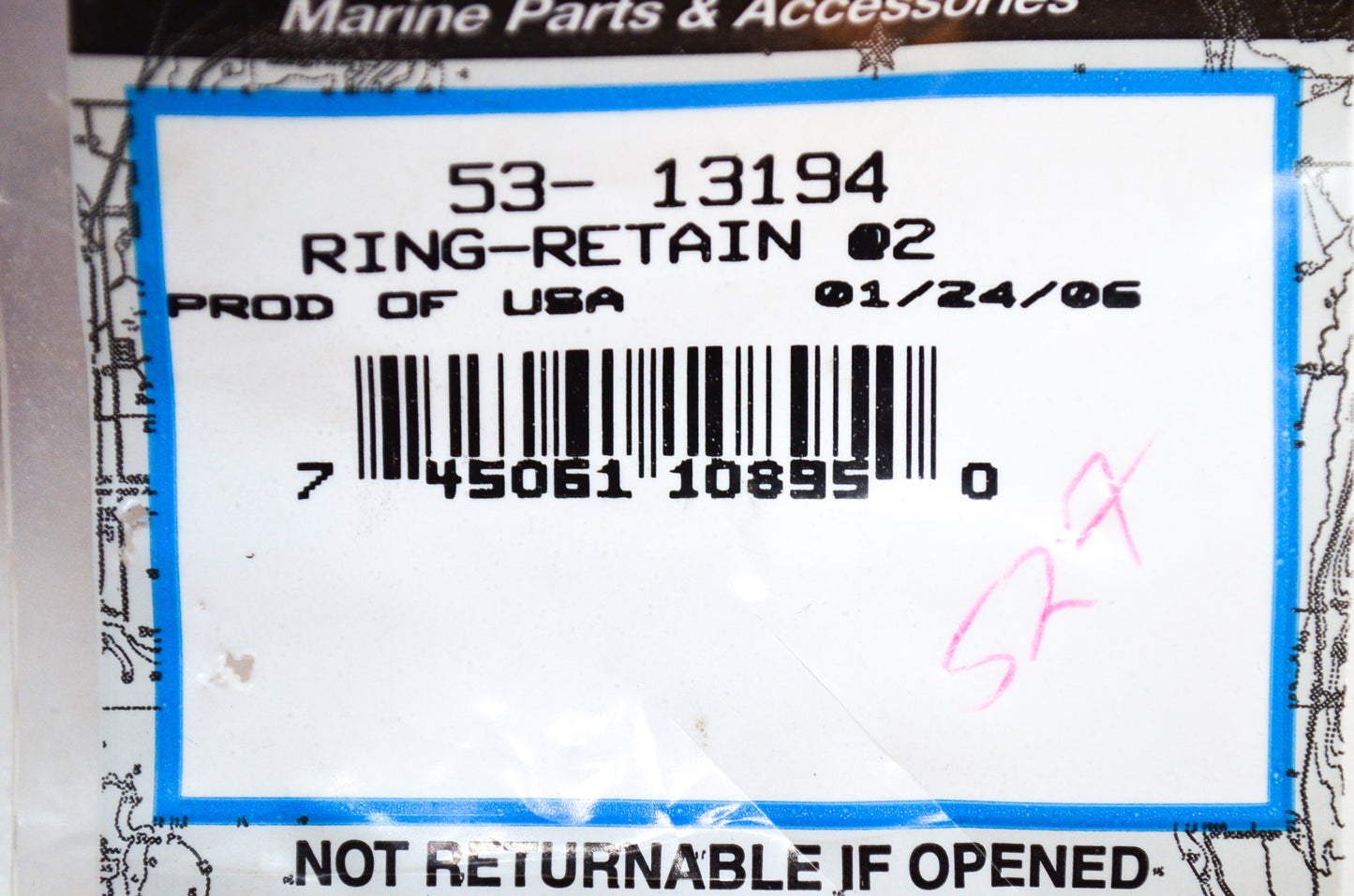 New OEM Mercury Retaining Ring QTY 2 NOS