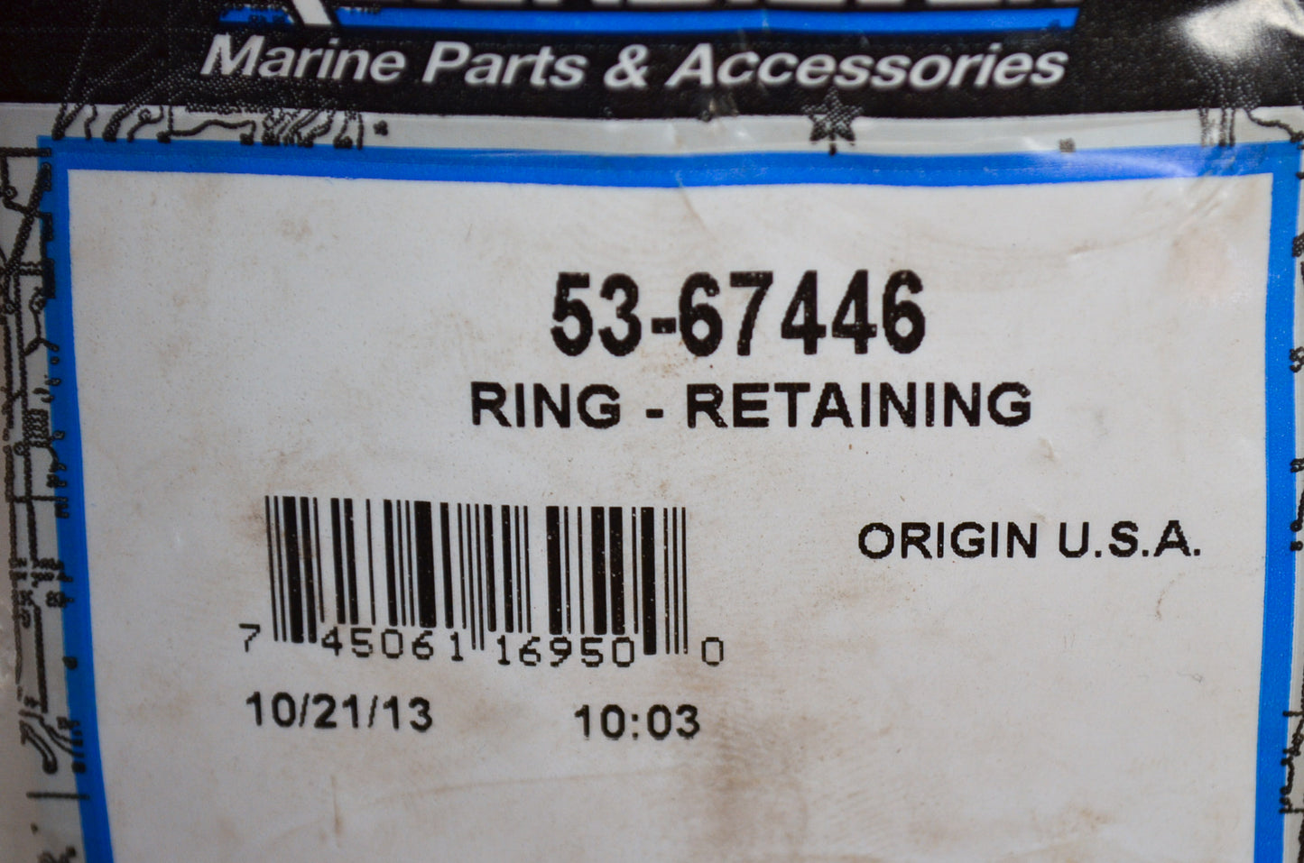 New OEM Mercury Retaining Ring NOS