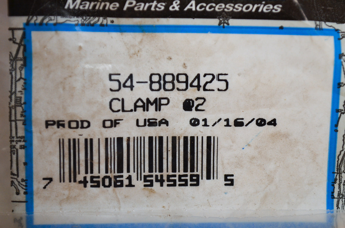 OEM Mercury 54-889425 Clamp NOS
