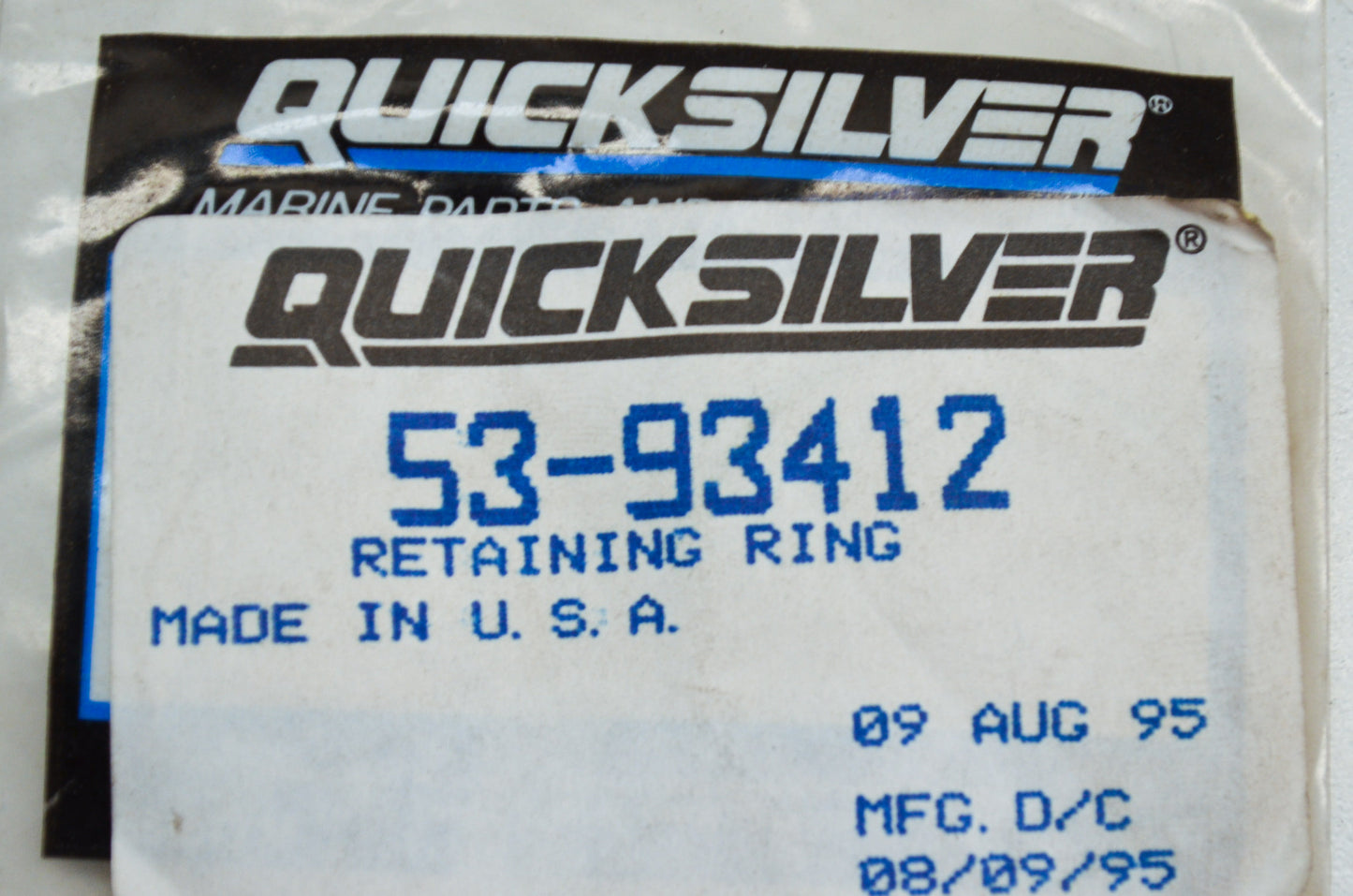 OEM Mercury 53-93412 Retaining Ring NOS